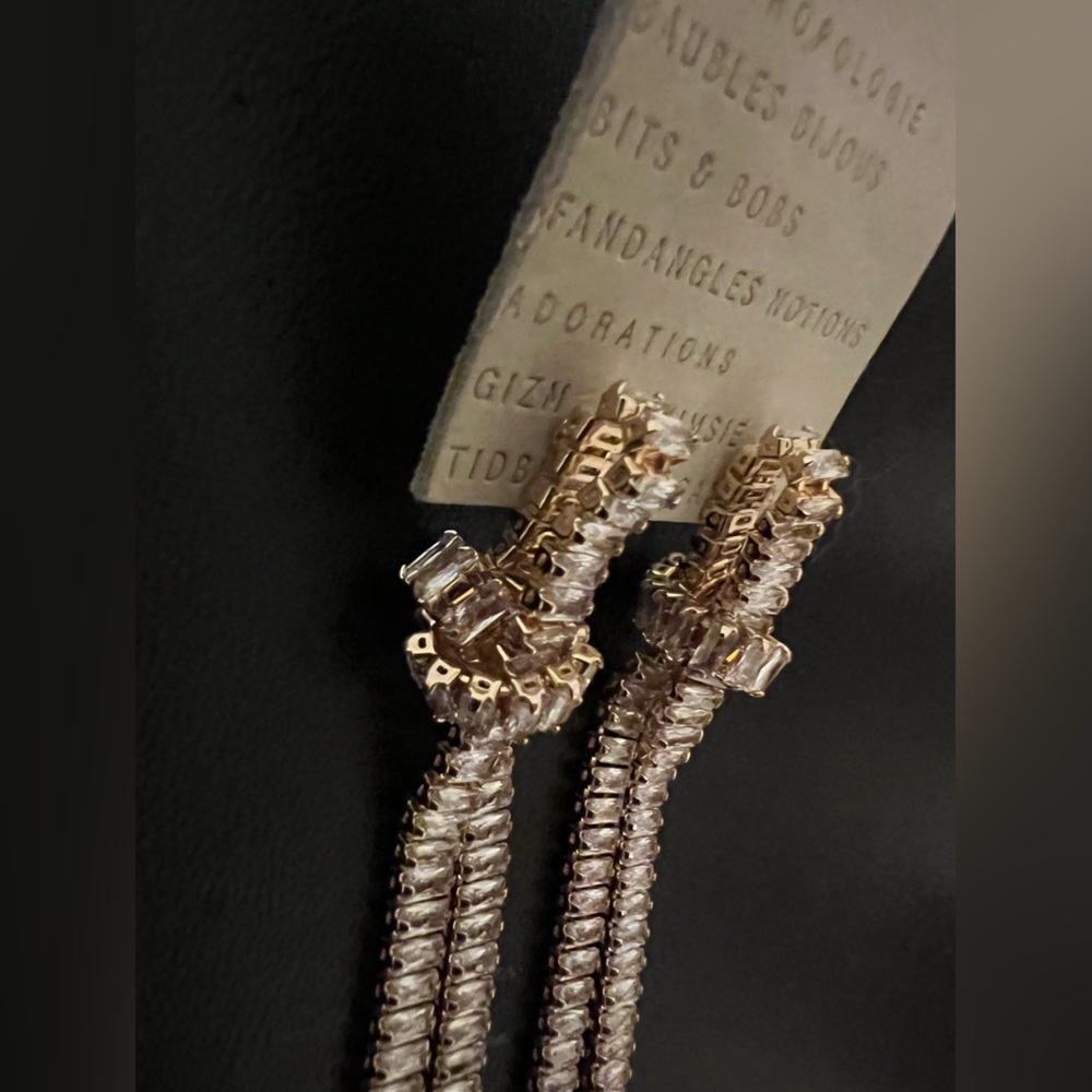Anthropologie Crystal Knotted Drop Earrings - NWT - Picture 11 of 16